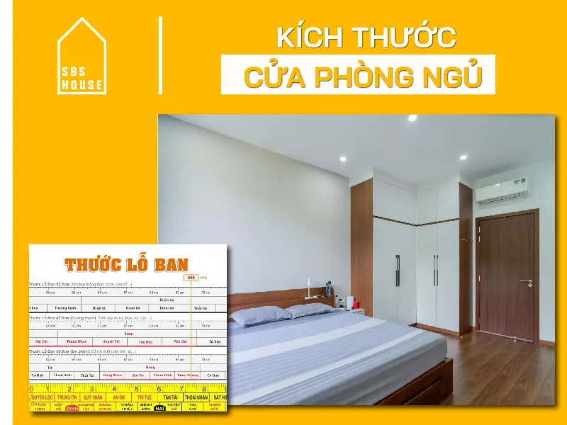 Kích thước cửa phòng ngủ chính sang trọng