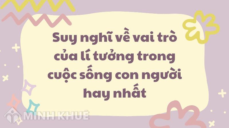 Dựa trên những lợi ích của cuộc sống lý tưởng