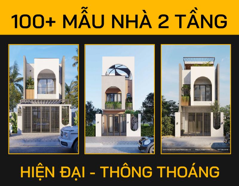 Bản vẽ thiết kế ngôi nhà hiện đại 2 - Storey