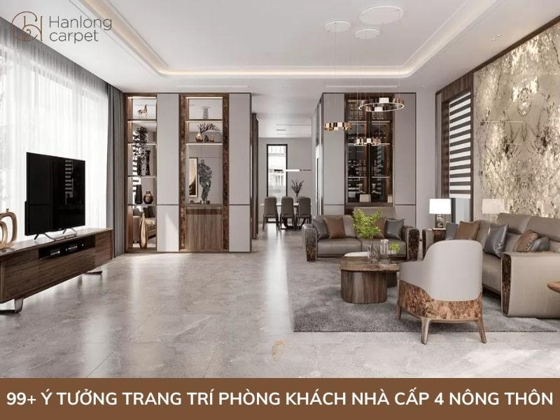 Phòng khách ở cấp độ 4 ở nông thôn đầy ánh sáng tự nhiên