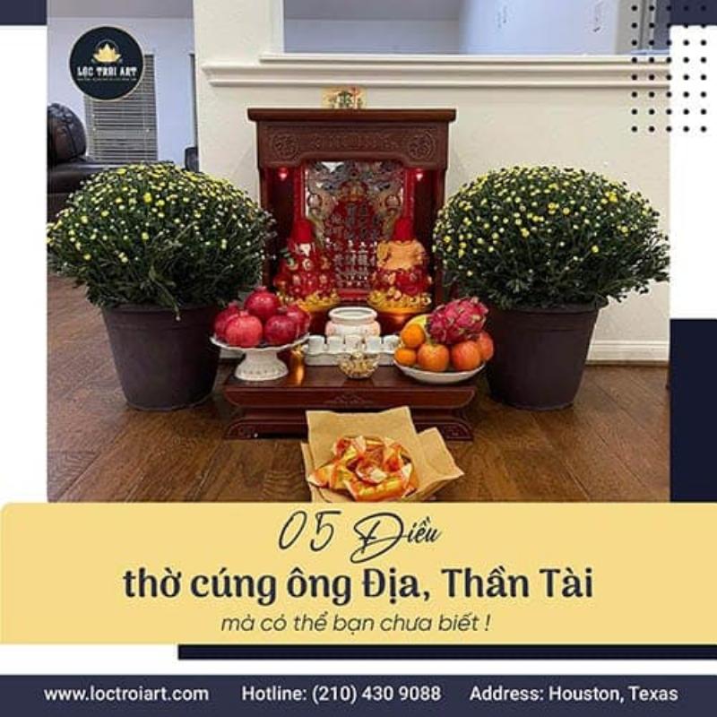 Vị trí của bàn thờ địa lý của ngôi nhà