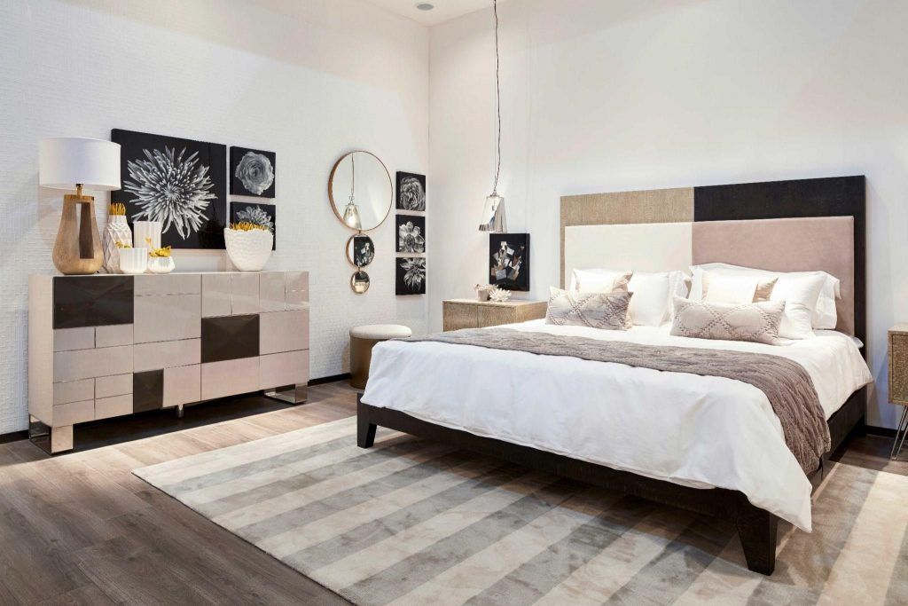 Cách phối màu nội thất phòng ngủ phong cách lấy cảm hứng nghệ thuật đương đại 