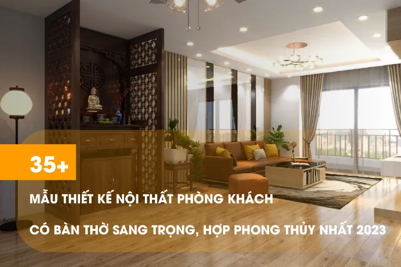 Bàn thờ phòng khách hiện đại