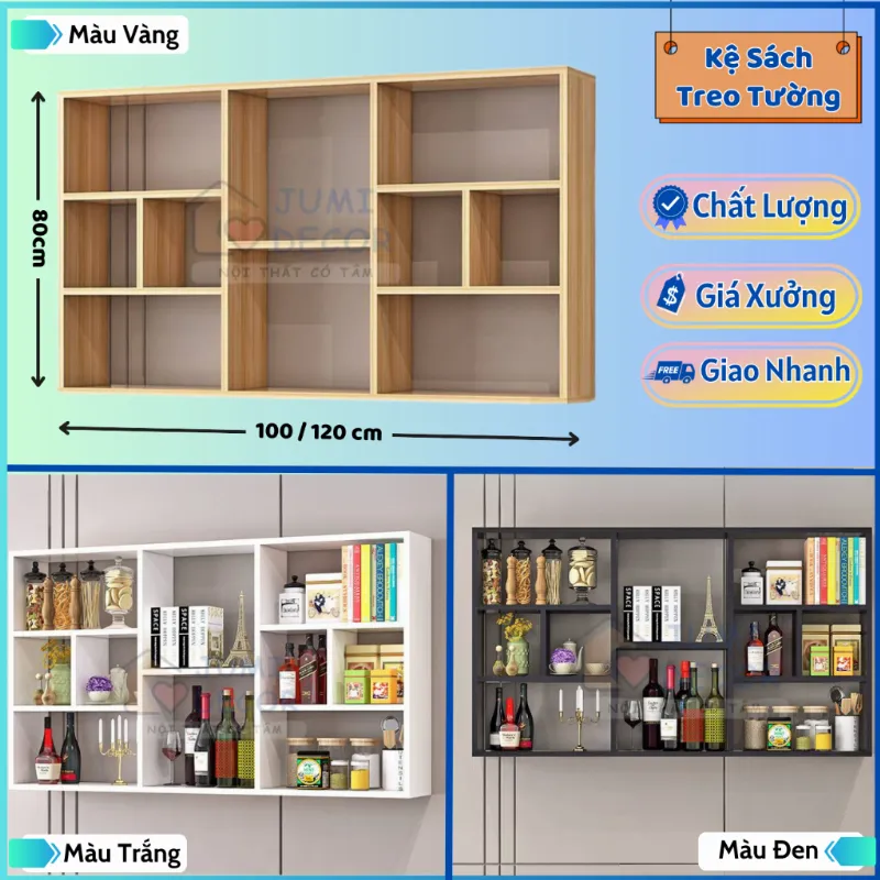 Giá sách treo tường hiện đại