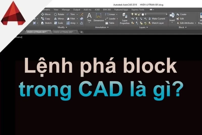 Lệnh Explode trong CAD