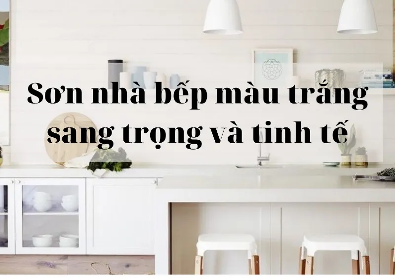 phòng bếp nhỏ gam màu trắng