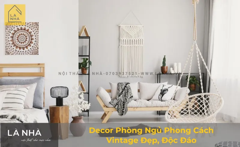 Thiết kế phòng ngủ 20m2 phong cách Vintage