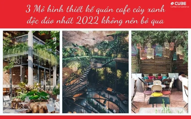 Tiểu cảnh cây xanh quán coffee