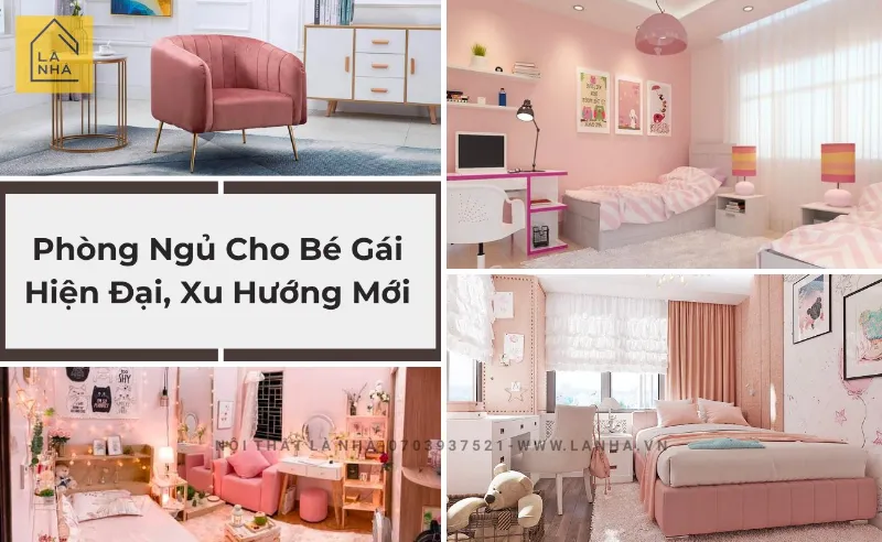 trang trí giường ngủ đẹp cho bé gái