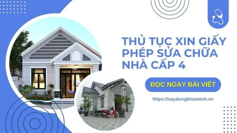 Xin Giấy Phép Sửa Chữa Nhà Cấp 4