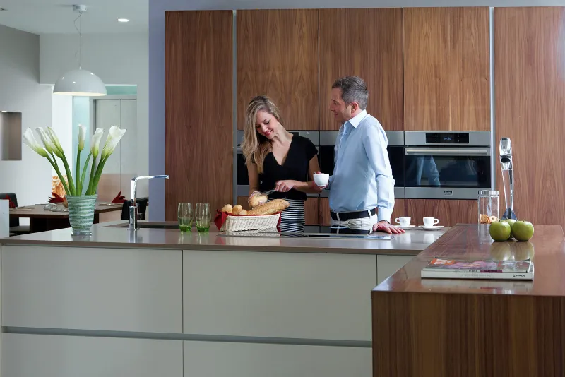 Happy family in a modern kitchen