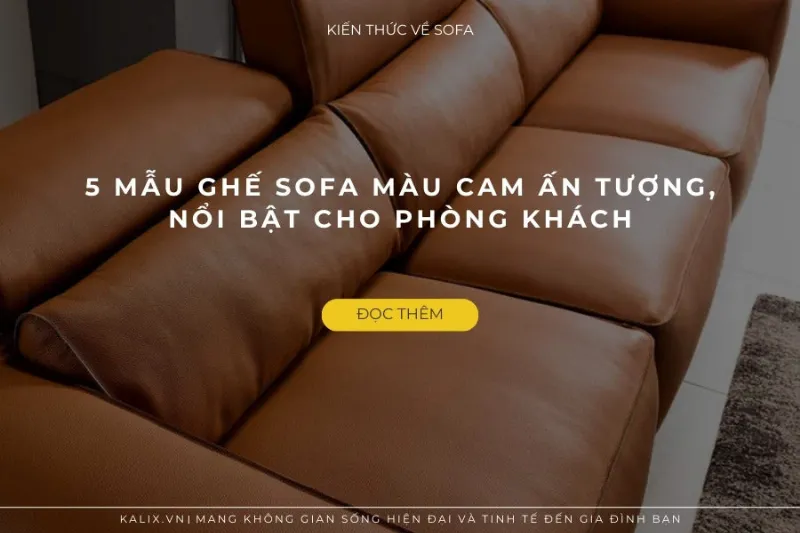 Phòng khách gam màu trắng be, nổi bật với sofa màu nâu đất