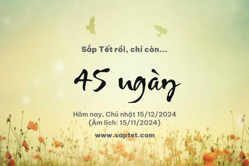 Đếm ngược Tết Nguyên Đán