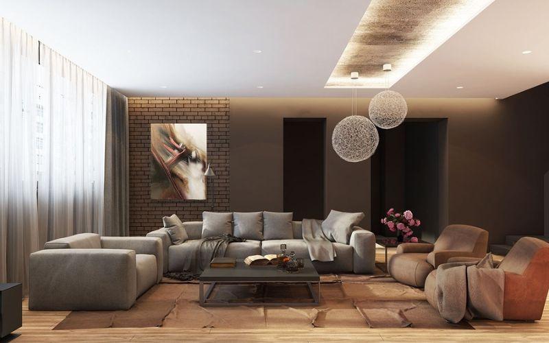 Sơn Nhà Màu Trắng Sứ Kết Hợp Với Màu Gì: Bí Quyết Cho Ngôi Nhà Đẹp 3 Kết hợp trắng sứ và nâu gỗ