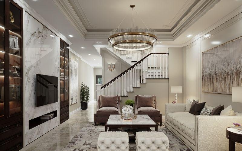 Thiết Kế Trần Thạch Cao Giật Cấp Đơn Giản Hiện Đại