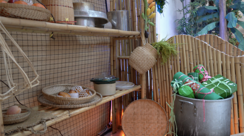 Tiểu cảnh tết làng quê yên bình