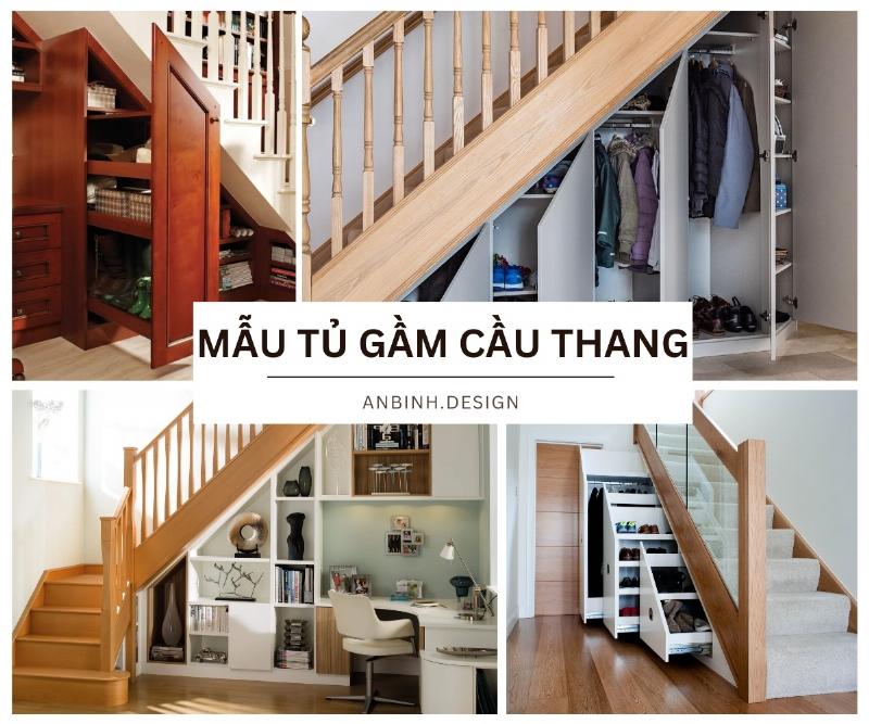 Tủ Cầu Thang Hiện Đại: Giải Pháp Lưu Trữ Thông Minh 2 Tủ cầu thang hiện đại bằng gỗ tự nhiên
