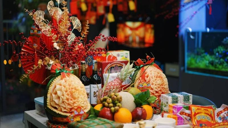 Trang trí Bàn Thờ Tết: Nét Đẹp Tâm Linh Và Văn Hóa Ngày Xuân 2 Trang trí bàn thờ tết đầy đủ các vật phẩm truyền thống ngày Tết